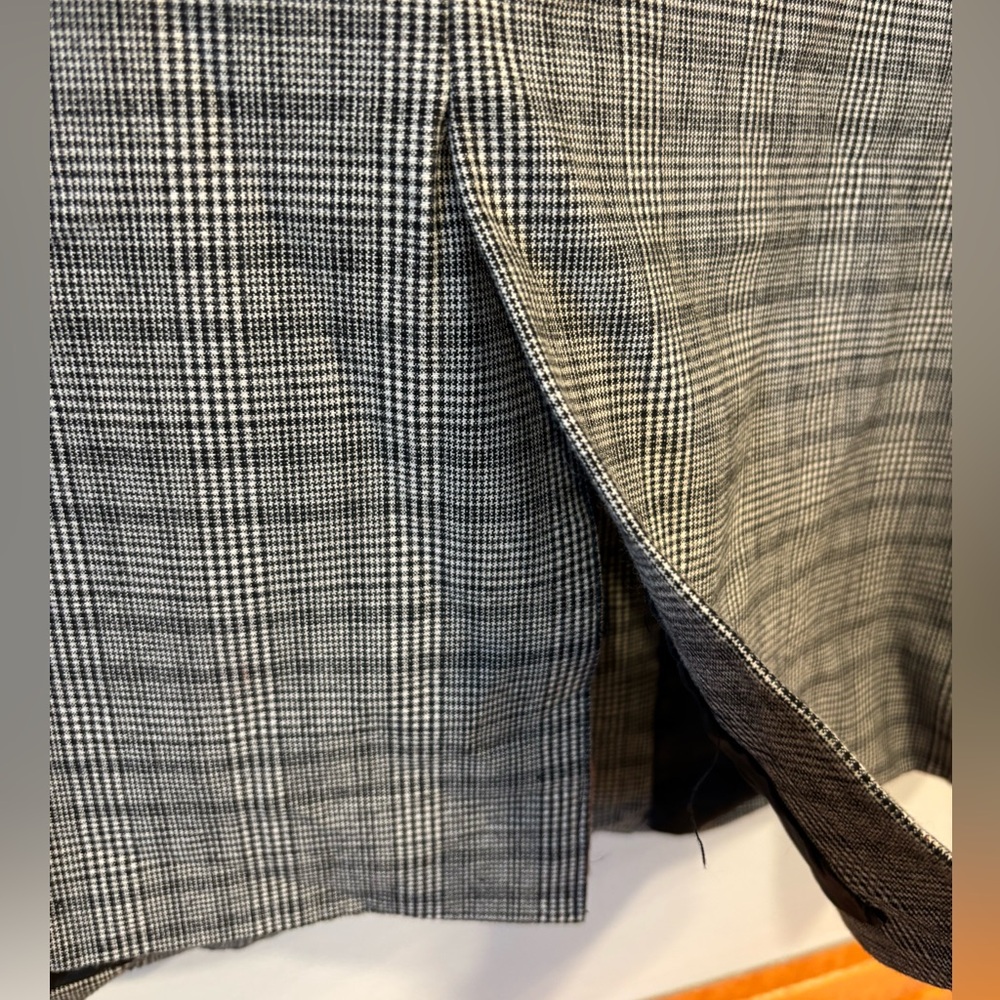 NWT American Eagle Oversized Grey Plaid Striped Boyfriend Blazer Large - Picture 6 of 6